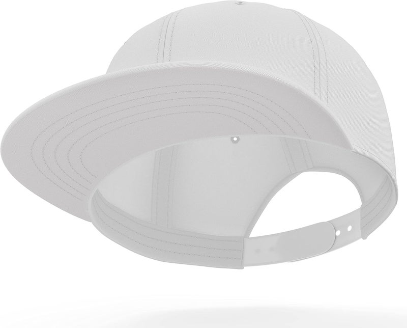 Daxton Store Classic Blank Snapback Flat Bill Visor Hat Cap One Size Adjustable Back - Image 2